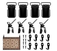 Crochets de tapisserie - Crochets pour pinces de tapis, support pour robustes, support mural réglable, clip pour exposition multi-usages | Réglage des couettes Drapé Art textile Tess