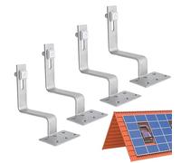 Crochets de toit photovoltaïques - Supports de rail réglables, kit de support solaire, unité de fixation de panneau | Système de fixation de structure en acier inoxydable - Base de placement solide