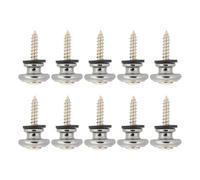Crochets de Verrouillage pour Sangle de Guitare, 10 Pièces, Embouts | Secure Strap Holder For Electric Bass, Ukulele, Metal construction, Easy Installation with Included Screws