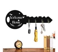 Crochets de vêtements - Support de clé mural fabriqué en bois avec 6 crochets - Décoration vintage pour la maison, support de clé pour l'espace mural : étagère de rangement de sauvetage pour cap