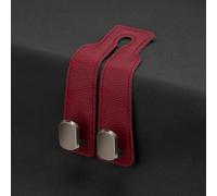 Crochets de voiture, For VW Polo V 2009 2010 2011 2012 2013 2014, crochets d'appui-tête de siège arrière, organisateur de rangement en cuir, accessoire intérieur de voiture(2pcs Red)