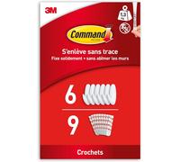 Crochets Design Moyen, Modèle Blanc - Lot De 6 Crochets Et 9 Languettes Moyennes