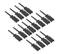 Crochets d'essai à plat 20pcs | Clips de test de circuit en cuivre pur avec une forte élasticité | Test Hook Pinmp pour l'alimentation électrique/multimètre/électronique | (Black)