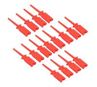 Crochets d'essai à plat 20pcs | Clips de test de circuit en cuivre pur avec une forte élasticité | Test Hook Pinmp pour l'alimentation électrique/multimètre/électronique | (Red)