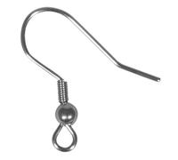 Crochets d'oreille - Acier inox - Platine - 20mm - Argenté - 4 pièces