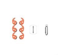Crochets d'oreille antidérapants en silicone compatibles avec Samsung Buds3 FE pour un ajustement sûr pendant l'exercice de course et une utilisation active (orange)