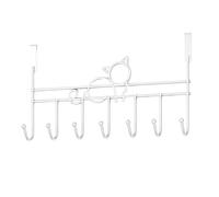 Crochets en acier au carbone, cintre de porte avec 7 crochets, crochet en métal pour serviettes au-dessus de la porte, étagère de rangement suspendue pour chapeaux, manteaux, sacs, écharpes, vêtements