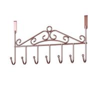 Crochets en acier au carbone, cintre de porte avec 7 crochets, crochet en métal pour serviettes au-dessus de la porte, étagère de rangement suspendue pour chapeaux, manteaux, sacs, écharpes, vêtements