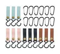 Crochets En Cuir 12 Pièces Et Carabiner 12 Pièces, Crochets Portables, Crochets Multifonction, Crochets De Manteau, Crochets De Camping.