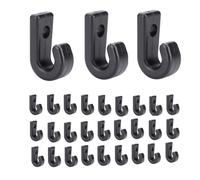 Crochets en J pour Kayak,30 PCS Kayak Ancrage Crochets J Crochets,Kayak J Crochets en Nylon Noir,Crochets Ancrage Remplacement pour Bateau Poignées de Remplacement pour Kayak Poignées de Transport