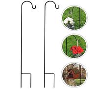 Crochets en Métal de Jardin, XVZ 120cm Crochets pour Mangeoire à Oiseaux, pour Suspendre des Pots de Fleurs, Lanternes, Lampes Solaires de Jardin, Décorations de Mariage (2 Pièces Noir)