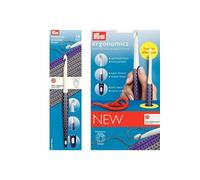 Prym ergonomique Crochet pour la laine, Blanc/violet foncé, 7 mm