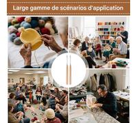 Crochets Ergonomiques | Aiguilles à Coudre 2 Pièces | Crochets Antidérapants Portables pour Enfilage Tissage de Perles Travaux au Crochet Création de Bijoux Projets Créatifs Maison Voyage Grand Public
