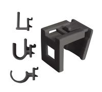 Crochets et supports - DOUCEUR D'INTERIEUR - CS2 - Polypropylène - 2 crochets - Réglables - Anthracite