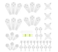Crochets Invisibles sans Trace pour Tableaux sur Murs Durs, Blancs | Pose Rapide sans Outil, Retrait Propre, Plastique Blanc, pour Cadres et Horloges en Boutique