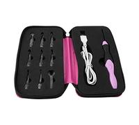 Crochets lumineux 5 mm, crochet LED rechargeable USB 9 en 1 pour tricot avec boîtier rose 2 Knitting Sets 5 à 6