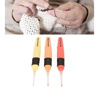 Crochets Lumineux Lot de 3, 2,5 Mm 3,0 Mm 3,5 Mm, Tissage de Fils Artisanaux, Aiguilles de Crochet pour Tricot, Bricolage, DIY, Création Manuelle, Loisirs Créatifs, Décoration Intérieure