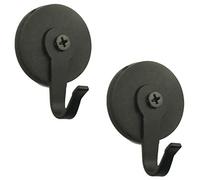 Crochets magnétiques - Crochets magnétiques puissants, antirouille - Noir - Sans rayures pour accrocher des outils dans le garage, ou comme crochet magnétique robuste