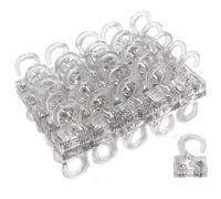 Crochets Magnétiques en Plastique Transparent Pour Le Réfrigérateur, la Cuisine, Le Bureau, Le Tableau Blanc, Le Tableau D'Affichage 26mm x 19mm x 38mm - 2kg Pull - Pack de 50