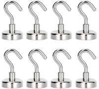 Crochets magnétiques, grand support magnétique pour une utilisation en cuisine, aimants super puissants avec crochets, 8 crochets magnétiques