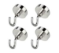 Crochets magnétiques INF pour surfaces magnétiques - Lot de 4 - Argent