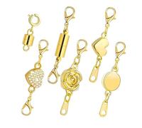 Crochets magnétiques pour colliers - Convertisseur pour bracelets 6 pièces pour femmes - Extension pour réparation de colliers avec crochets à homard pour création de bijoux d'anniversaire de mariage