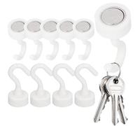 Crochets magnétiques puissants - Crochet de 3,5 x 1,6 cm pour réfrigérateur, support magnétique pour van | Pièces sans perçage, cintre de couronne, armoire robuste, base en ABS super ventouse pour