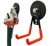 Crochets magnétiques - Support magnétique pour balai | Crochets de garage | Crochet de rangement magnétique robuste | Clip magnétique de rangement à double clip pour hange | Crochet magnétique