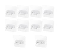 Crochets Ménagers Adhésifs 10 Pièces PVC As, Supports Muraux sans Perçage | Flacons de Parfum et Lotion Main, Auto-Adhésif, Charge, Toilette, Séjour, Lot de Dix