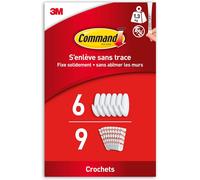Crochets Moyen,Modèle Blanc-Lot De 6 Crochets Et 9 Languettes Moyennes-Pour Accrocher Et Décorer Sans Abîmer