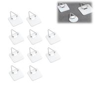 Crochets muraux adhésifs - Crochets muraux sans clous pour assiettes décoratives, images et art, 2 formes (ronds et carrés), peut supporter 2,3 kg, retrait sans dommages, retrait doux pour les murs