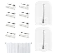 Crochets muraux adhésifs, crochets muraux sans perforation,Petits crochets blancs - Crochets de suspension modernes et élégants pour salle de bain, chambre à coucher, chambre d'enfant, cuisine