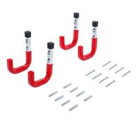 Crochets muraux - BGS - DIY 88314 - Lot de 4 - Plastique - Idéal pour vélos et échelles
