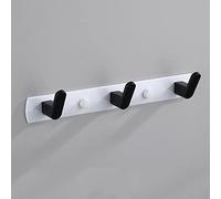 Crochets muraux Blancs Noir Porte-Serviette Serviette de Serrure Murale Support de Manteau de Serrage Mural Porte-Serviette accrochage accrochage Accessoires de Salle de Bain, Noir + Blanc 25cm WFJ