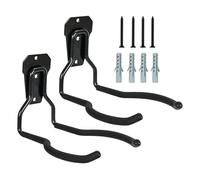 Crochets muraux de garage,Cintre à outils inoxydable noir,Mural | Pour rangement mural Atelier Organisation de grange