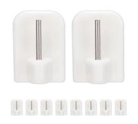 Crochets muraux décoratifs, crochets muraux adhésifs - Petit cintre blanc pour la maison - Petits autocollants de fixation stable pour cuisine, salon, salle de bain, chambre et chambre