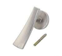 Crochets muraux, embrasses de rideaux en tissu, sans perçage, petit crochet de poignée de porte en alliage de zinc, crochet insonorisant plat courbé (argenté)