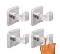 Crochets Muraux en Acier Inoxydable,Porte-Objets Utilitaire Antirouille 4 Pièces - Crochets à Manteau en Acier Inoxydable - Pour Cuisine Salle De Bain Intérieur Maison Vêtements Chapeaux Serviettes Pe