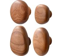 Crochets Muraux en Bois, 4 Pièces Patères en Bois, Crochets De Porte-Manteau Décoratifs Muraux, Cintre Mural en Bois Fait À Main pour Suspendre