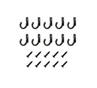 Crochets muraux - INF - Pack de 10 - Métal - Noir - Rustique