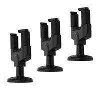 Crochets Muraux Noirs pour Guitare, Supports de Montage à Revêtement Souple pour ukulélé Basse, Support Compact pour Petit Appartement, Lot de 3 en Plastique