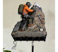Crochets muraux personnalisables pour hommes, femmes, couples, amateurs d'alpinisme, de famille, impression plate 2D sur le thème de l'alpinisme, porte-clés sur le thème de la montagne, pour salon