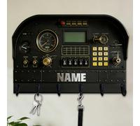 Crochets muraux personnalisés sur le thème du cockpit d'avion - Cadeau pour homme et femme - Impression plate 2D - Pour chambre à coucher, salon, maison, bureau, couloir