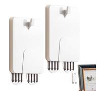 Crochets Muraux Pour Photos Sans Dommage | 2 Pièces Crochet Auto-Adhésif Sans Percage | Porte-Cadres,Pour Peintures Toile Guirlandes Affiches Placoplâtre Carrelage Plâtre Miroir Décor