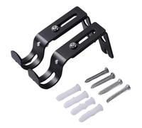 Crochets muraux pour tringle à rideaux - Crochet de fixation horizontal - Crochets de barre transversale en métal réglables pour salle de bain