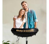 Crochets muraux réalistes personnalisés pour photos de famille/couple - Style réaliste - Pour amoureux, mari, épouse, manteau, cadeau pour culb, salon, couloir