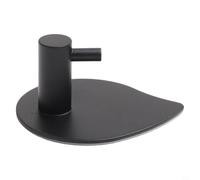 Crochets muraux robustes en acier inoxydable sans clou pour salle de bain et cuisine - Cintre en forme de goutte d'eau antirouille 60 x 50 mm Argenté (D)