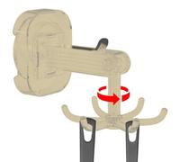 Crochets muraux rotatifs à 360°, crochet à six griffes - Crochet à serviette rotatif à 360 degrés avec 6 griffes | Organisateur de douche, rangement de salle de bain pour cuisine, salle de bain et pla