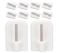 Crochets muraux sans perforation,petits crochets muraux blancs | Petit cintre blanc pour la maison | Petits crochets adhésifs à maintien Stable pour cuisine, salon, salle de bain, chambre à coucher et
