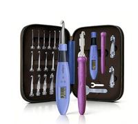 Crochets Numériques Lumineux pour Compteur de Points et de Rangs - Kit avec 18 Aiguilles Interchangeables, Ergonomiques, 2 Niveaux LED